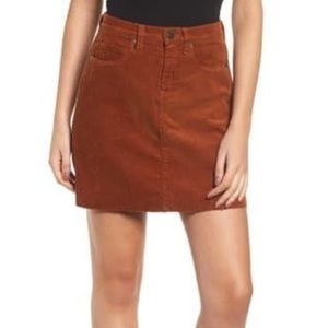 Blank NYC Corduroy A-Line Raw Hem Mini Skirt Size 24